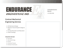 Tablet Screenshot of endurance-eng.com